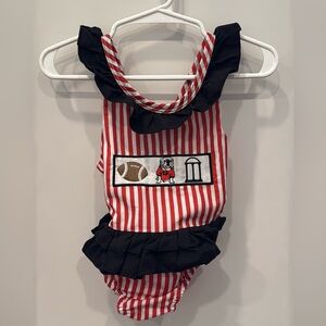 Simply Peachy Georgia Bulldogs Bodysuit Romper